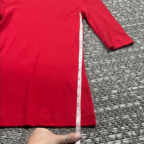 Rosetta Getty | Quarter Sleeve Red Shirt - Picture 5 of 11